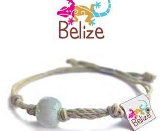 Belize Earth Bands Bracelet or Anklet | Eco Friendly | Natural Hemp | Vegan Boho | Custom Jewelry | Handmade with Earth & Sand