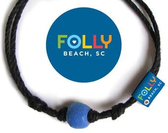 Folly Beach SC Earth Bands Bracelet or Anklet | Eco Friendly | Natural Hemp | Vegan Boho | Custom Jewelry | Handmade with Earth & Sand