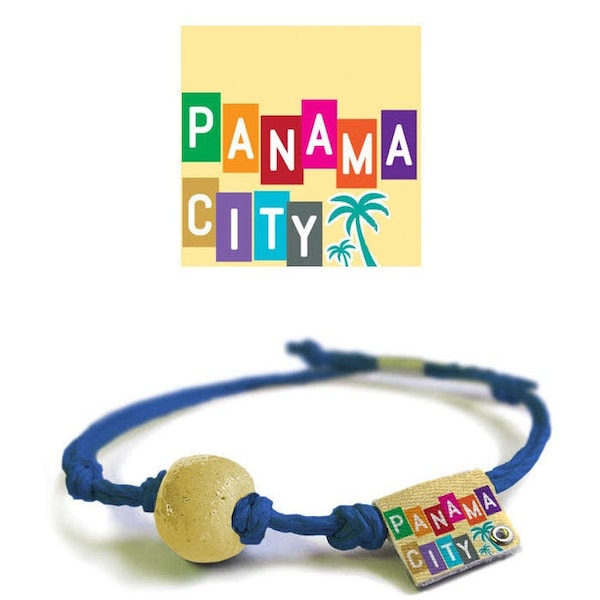 Panama Beach Florida Earth Bands Bracelet or Anklet | Eco Friendly | Natural Hemp | Vegan Boho | Custom Jewelry | Handmade with Earth & Sand