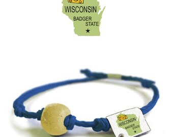 Wisconsin Earth Bands Bracelet or Anklet | Eco Friendly | Natural Hemp | Vegan Boho | Custom Jewelry | Handmade with Earth & Sand