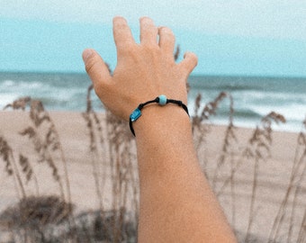 Nantucket Earth Bands Beach Bracelet or Anklet | Eco Friendly | Natural Hemp | Vegan Boho | Custom Jewelry | Handmade with Earth & Sand