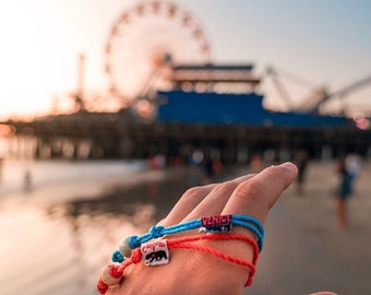 Santa Cruz Earth Bands Beach Bracelet or Anklet | Eco Friendly | Natural Hemp | Vegan Boho | Custom Jewelry | Handmade with Earth & Sand