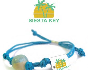 Siesta Keys FL Earth Bands Bracelet and Anklet | Eco Friendly | Natural Hemp | Vegan | Custom Jewelry | Handmade in USA with Earth & Sand