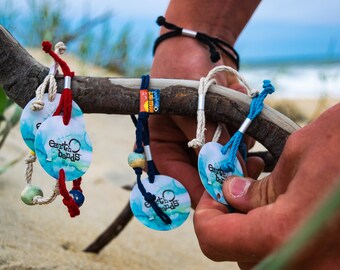 Block Islands Earth Bands Beach Bracelet or Anklet | Eco Friendly | Natural Hemp | Vegan Boho | Custom Jewelry | Handmade with Earth & Sand