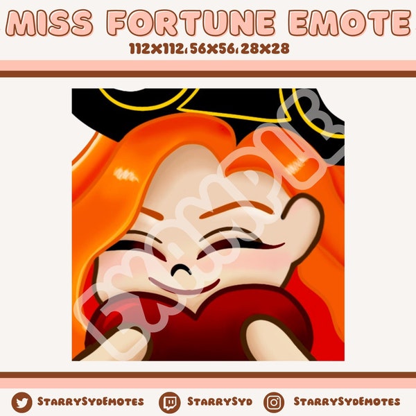 Miss Fortune League of Legends Chibi Twitch Streamer Emote