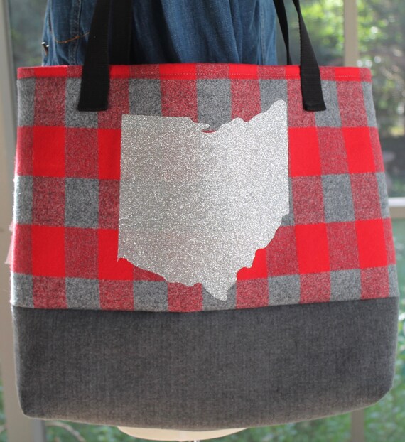 flannel tote bag