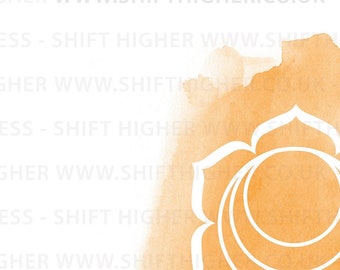 Sacral Chakra Poster: Orange Watercolor Yoga Art (Digital Download)