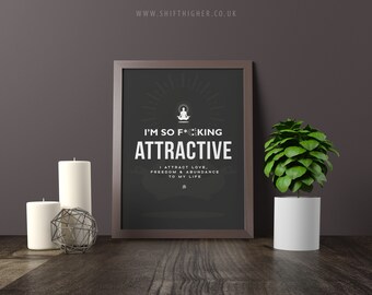 Attractive Quote Print: Personalized Law of Attraction Art (Digital Download)