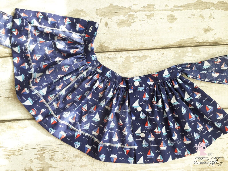 Nautical girls baby skirt Navy blue Children/'s skirt Boat print Bow skirt Gathered skirt Childrens clothes Handmade skirt from age 6 months