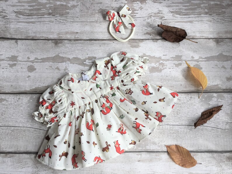 Animal baby dress Woodland baby dress Kidswear Vintage baby Etsy