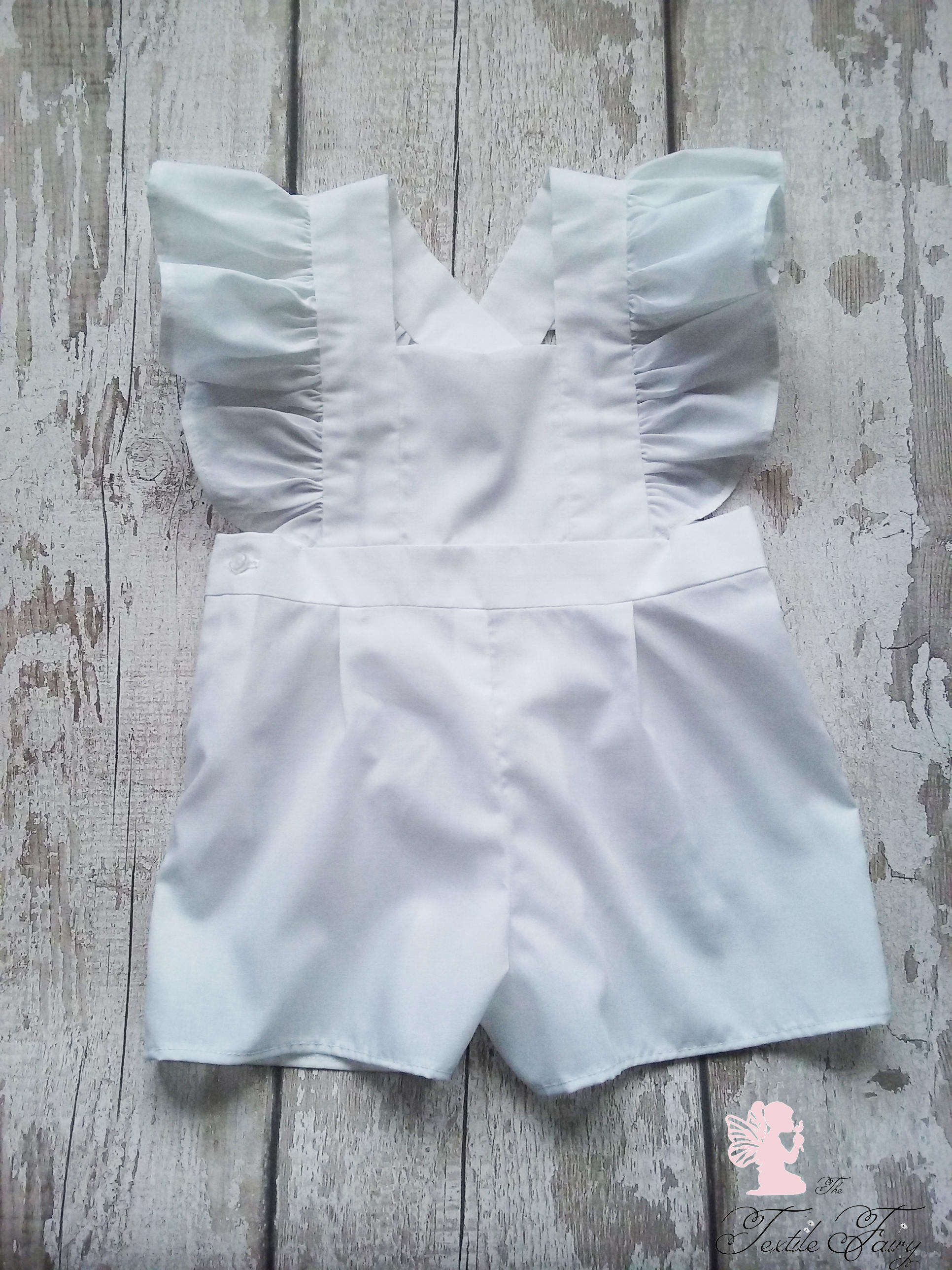 White baby romper Ruffle romper Baby girl romper Toddler Etsy