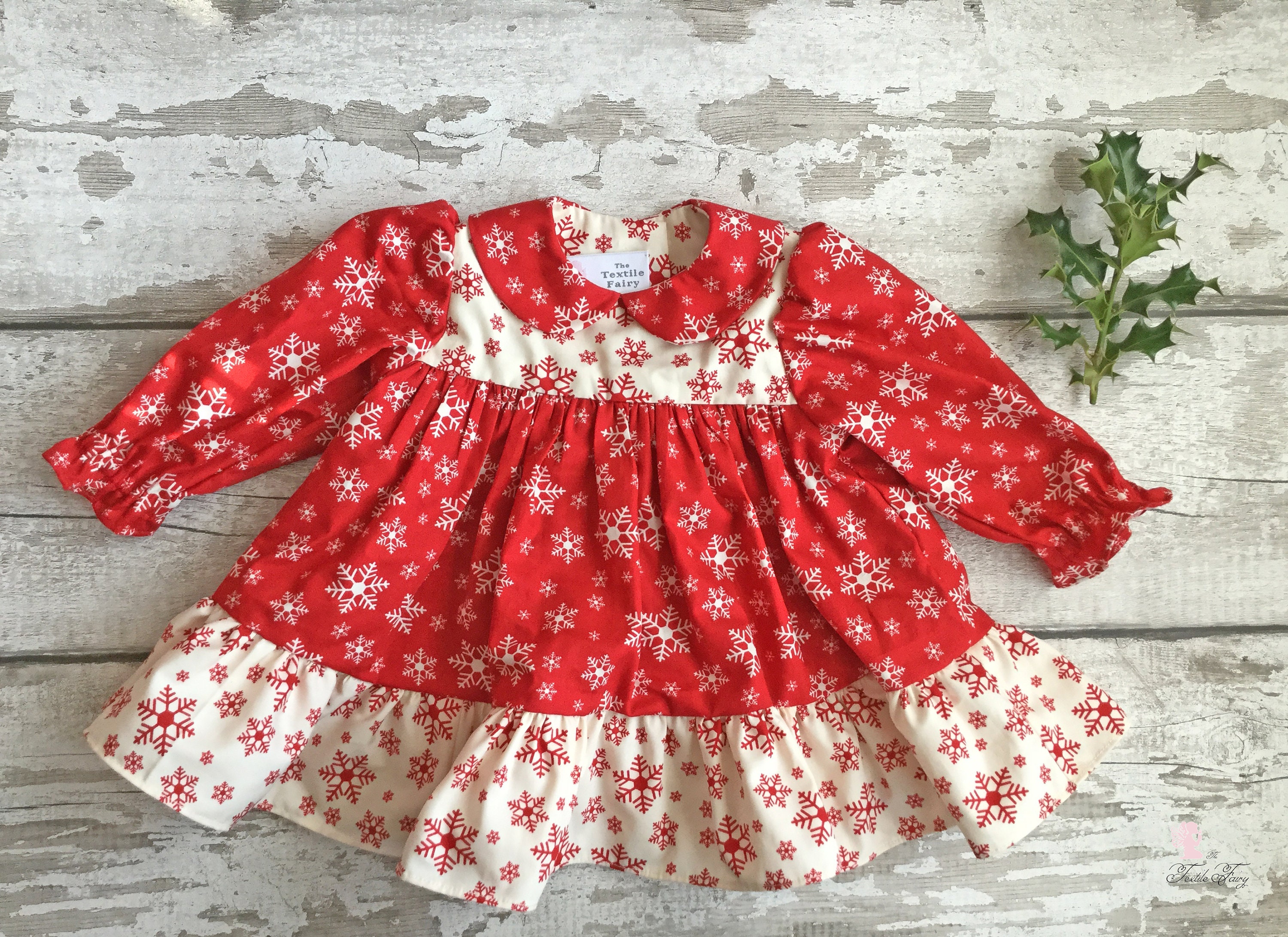 Christmas baby dress First Christmas Outfit Snowflake dress | Etsy