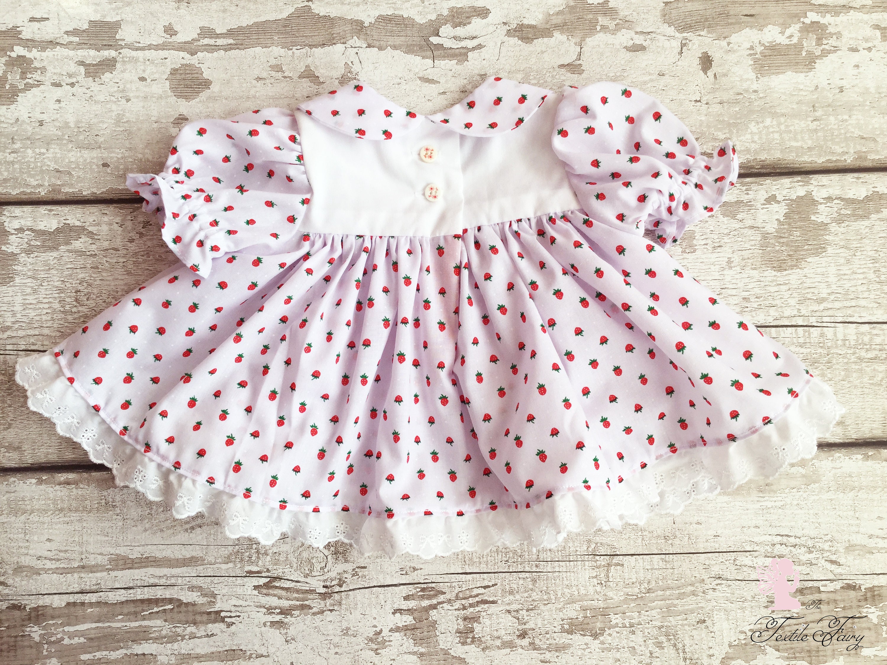 Strawberry baby dress Red and white baby outfit Baby | Etsy