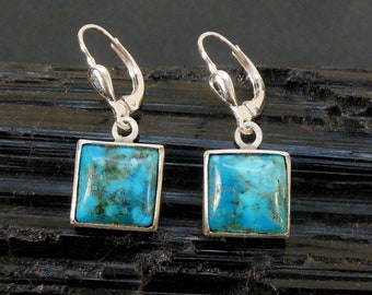 Hanging earrings with turquoise