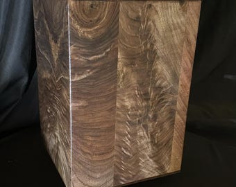 black walnut figured trash can