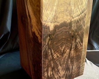 Prullenbak Aan de lucht gedroogd zwart walnoot hardhout 12,5 x 8 x 8"