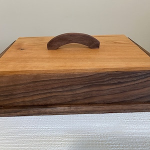 Keepsake Box - Black Walnut with Cherry Lid