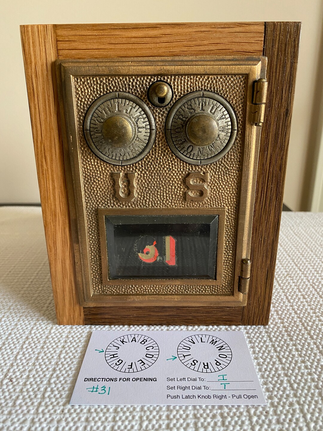 1886 Keyless Lock Co. Post Office Door Safe/bank Reclaimed Etsy