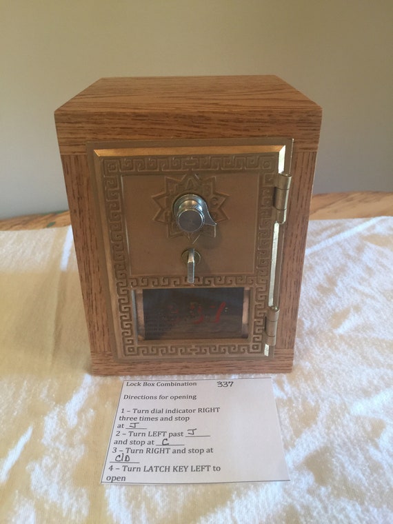Vintage 1950/'s U.S Post Office box door brass combination Keyless Lock Co.
