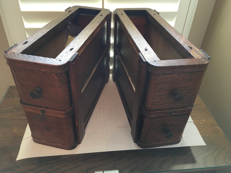 1906 Singer Tiger Oak Treadle Sewing Machine Drawers Frames Etsy