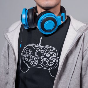 Gamer T-Shirt by Detroit Rebels, Video Gaming apparel, Gaming Remote Control Graphics, Ideal Gift for Gamer