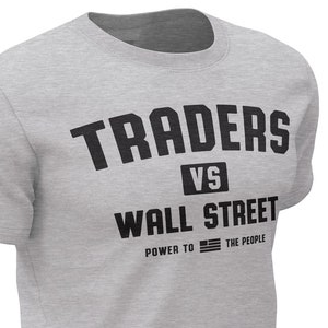 Traders vs Wall Street - Funny Crypto Shirt Mens for Cryptocurrency Traders Miners Investors - See more Bitcoin Ethereum Dogecoin Doge tees