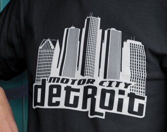 Detroit Motor City T-Shirt Spirit Graphic Tee Michigan Souvenir Detroit Apparel Unisex Shirt