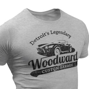 Detroit T-Shirts: Woodward Garage T-Shirt (1 of 6) by Detroit Rebels Brand. 75+ Detroit-themed shirts, Great Michigan souvenir gift idea.