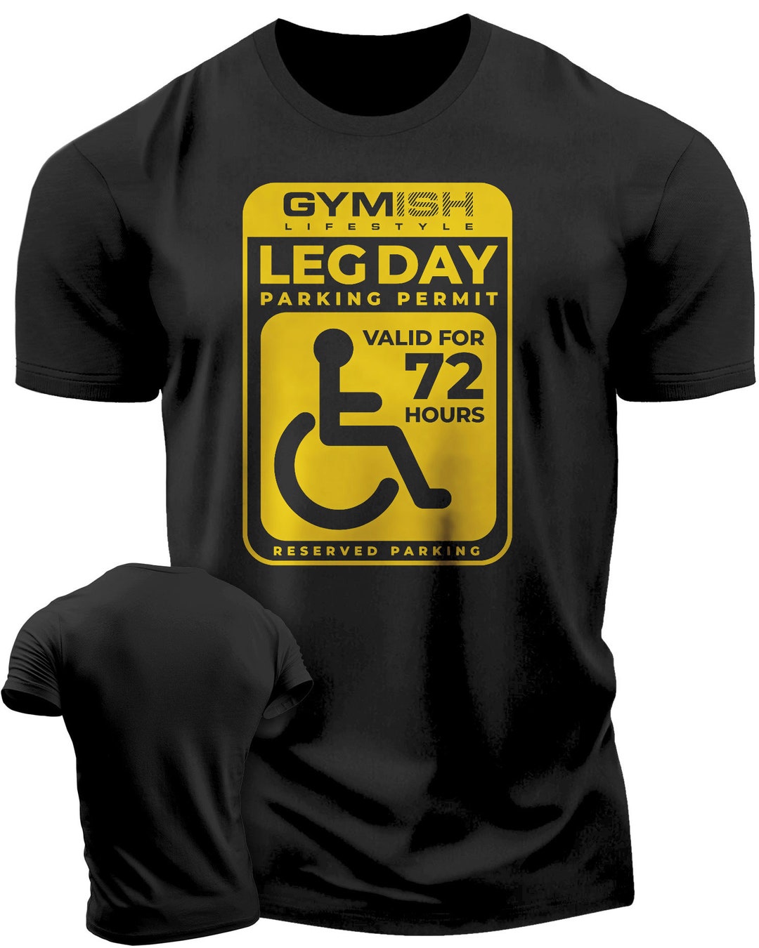 085. Leg Day Parking Permit Funny Workout Gym Tshirt for Men Etsy