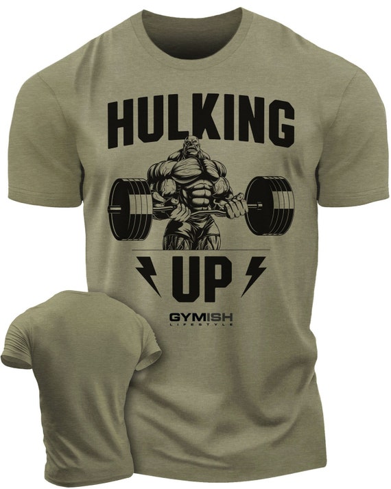 Hulking Up Workout Crossfit T-shirt pour homme Haltérophilie Funny Gym  Tshirt Deadlift Biceps Bench Press Squat -  France