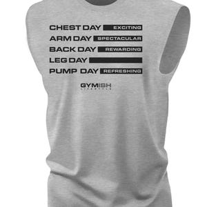 054.GYM DAYS  Funny Workout Muscle Tank Top for Men