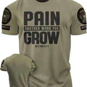 126. Schmerz für Wachsen Lustiges motivierendes Workout Gym T-Shirt für Männer