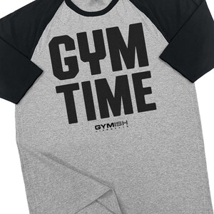 019. RAGLAN Gym Time Workout Gym Shirt for Men