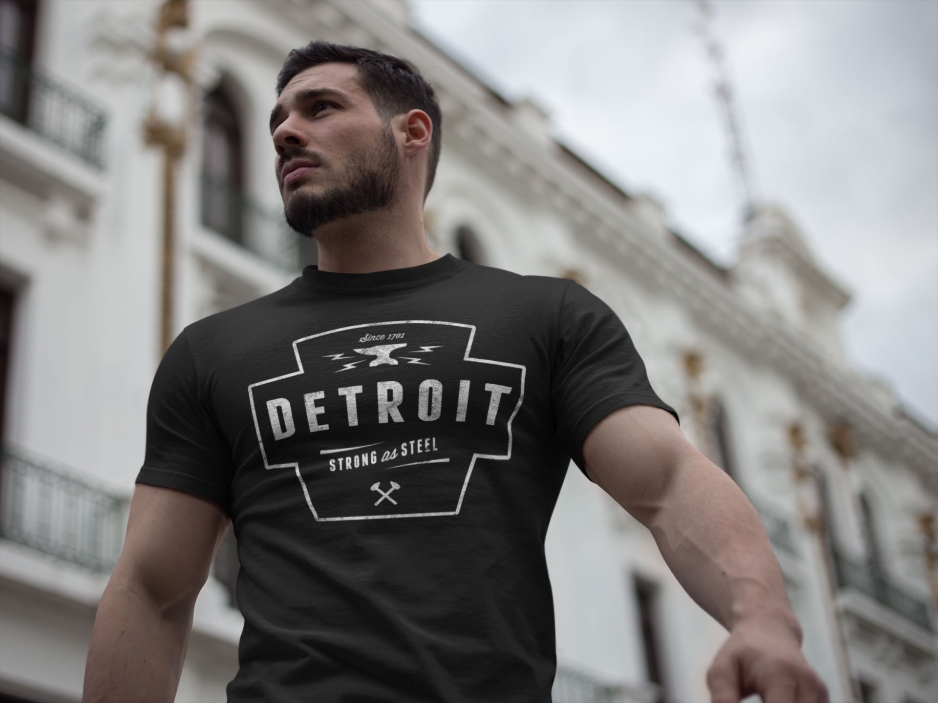 Detroit T-shirts: Detroit Strong as Steel T-shirt by Detroit 