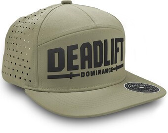 Gymish Deadlift Dominance Workout Gym Hats for Men Fitness Trucker Snapback Athletic Cap