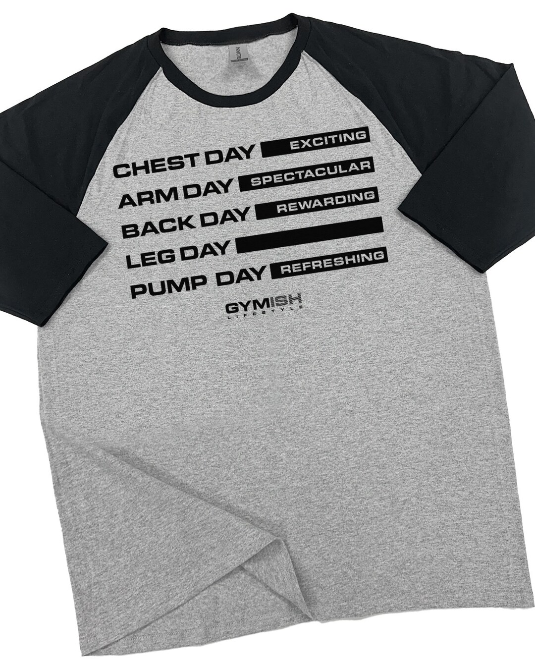 054. RAGLAN Gym Days Leg Day Gym T-shirt for Men Funny Workout ...