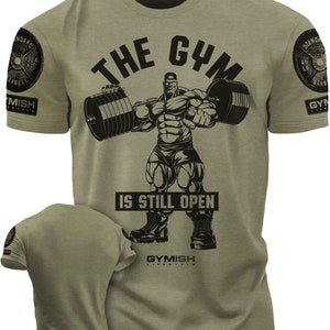 021. Gym is Still Open Funny Motivational Workout Gym T-Shirt for Men