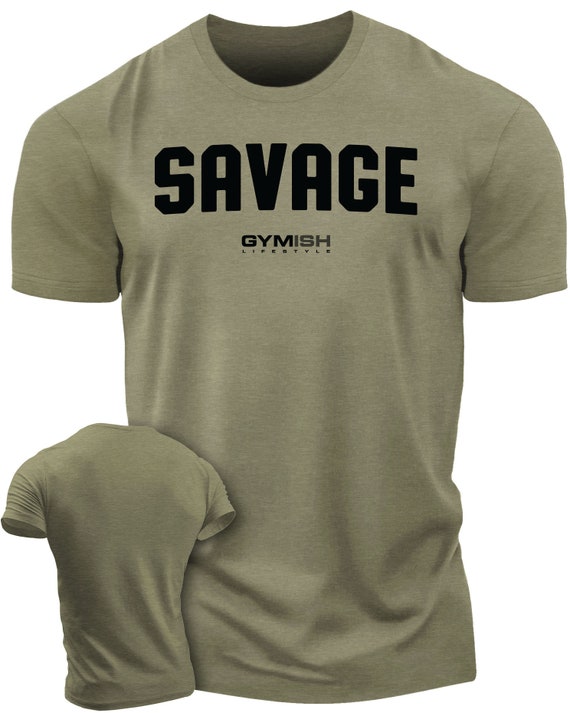 Camiseta de entrenamiento Crossfit para hombre Savage CrossFit  Weightlifting Camiseta divertida de gimnasio para culturista Powerlifter o  entrenamiento de atleta Crossfit -  México