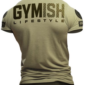 091. Gymish Lifestyle Back design Funny Workout Gym T-Shirt for Men