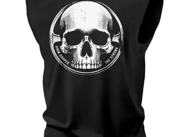 122. Pain Shapes Funny Workout Muscle Tank Top for Men Gym Sleeveless Fitness Shirt