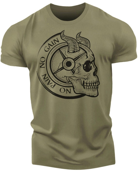 No Pain No Gain Workout Crossfit T-Shirt voor mannen - Etsy België