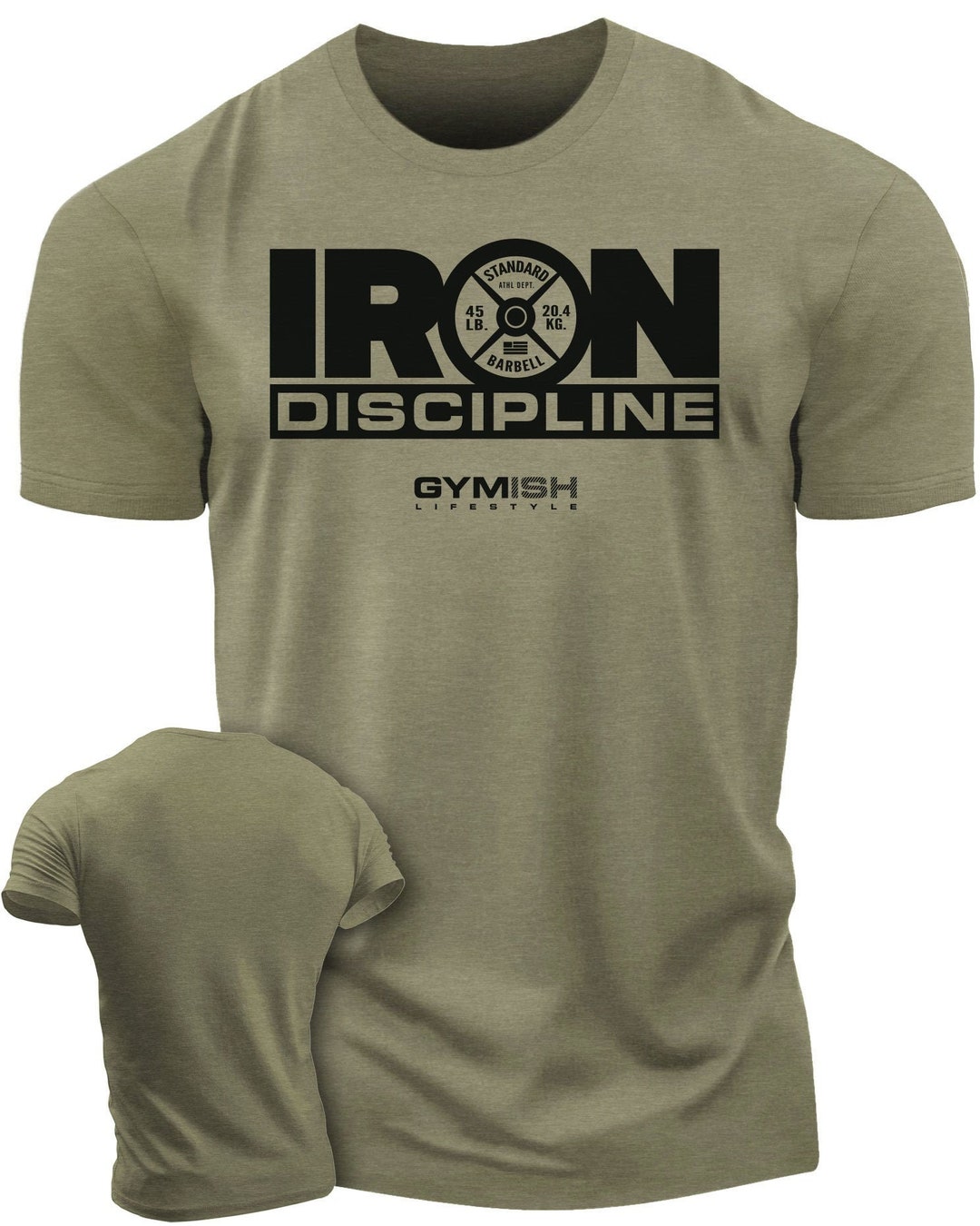 Workout Shirts for Men, Iron Discipline Motivational Gym Shirt Funny