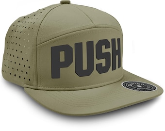 Gymish Push Workout Hats for Men Fitness Trucker Snapback Gym Training Athletic Cap
