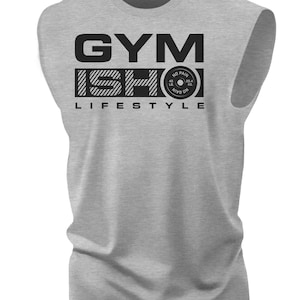 068. Gymish Lifestyle Funny Workout Muscle Tank Top for Men