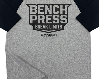 滑り止めベンチプレスシャツ：メンズパワーリフティングジムTシャツ