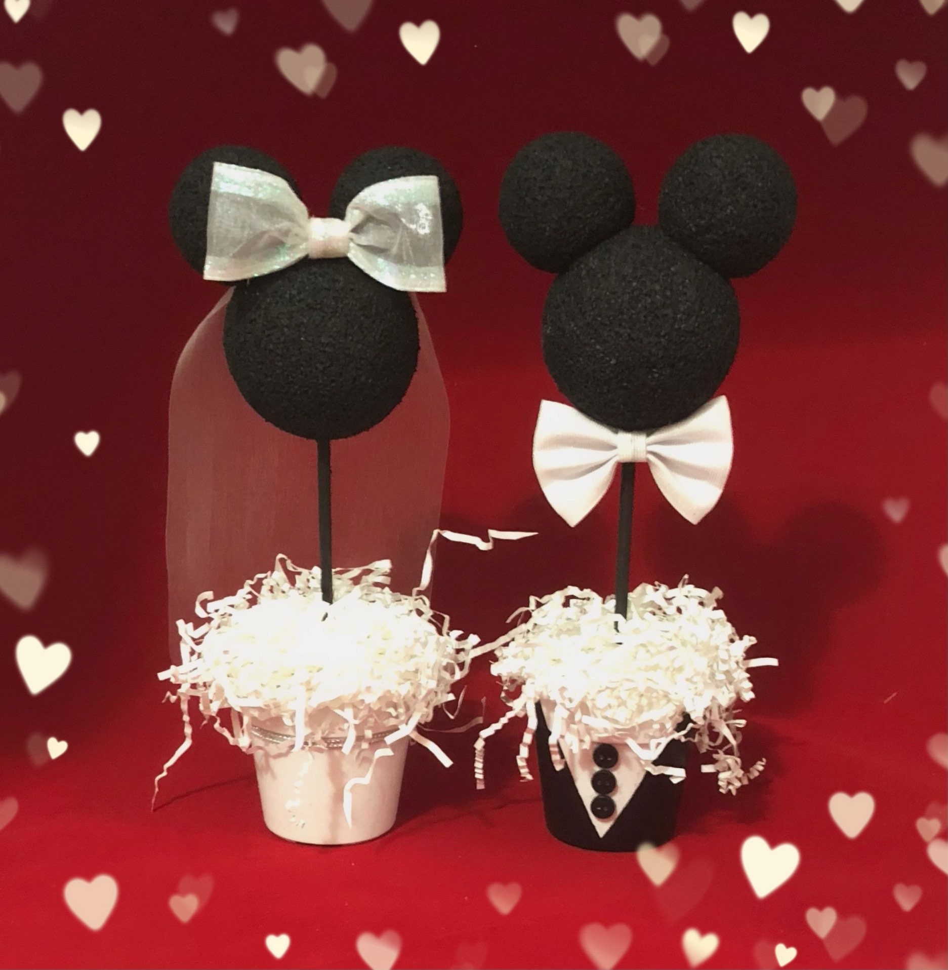 Centro de mesa inspirado en Mickey y Minnie, decoración para fiestas  inspirada en Minnie y Mickey, decoraciones para fiestas inspiradas en Disney  - Etsy México, image size:1873x1915