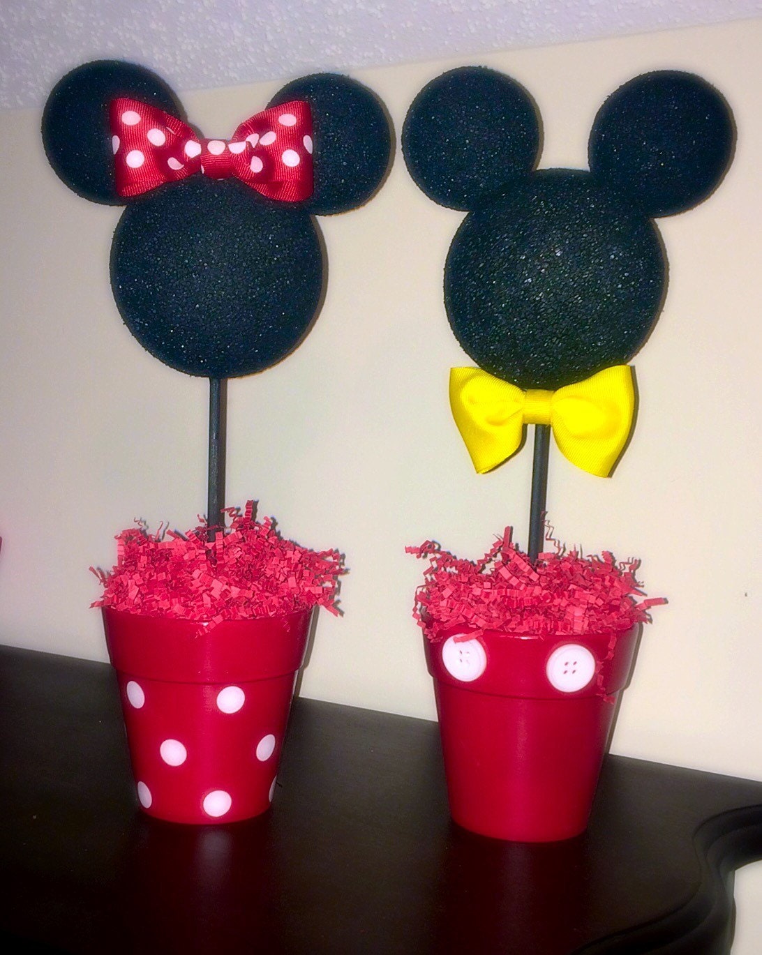 Mickey And Minnie Inspired Centerpiece Minnie And Mickey Etsy