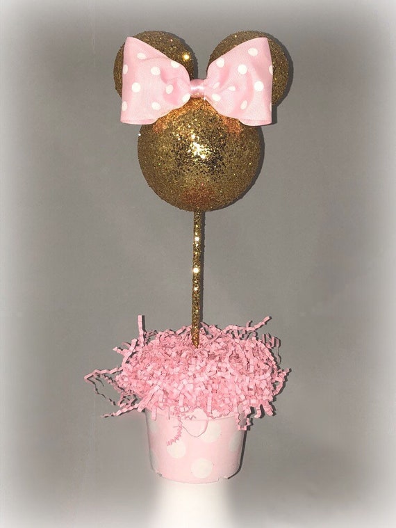 Rosa Y Oro Glitter Minnie Mouse Inspirado Centro De Mesa Etsy Rosa Y Oro Glitter Minnie Mouse Inspirado Centro De Mesa Etsy