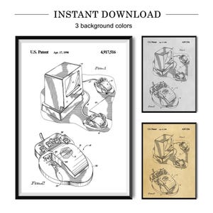 May include: A black and white line drawing of a computer mouse patent. The patent number is 4,917,516 and the date is April 17, 1990. The drawing shows a computer mouse with multiple buttons and a scroll wheel.