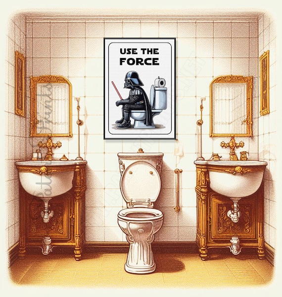 Lego Star Wars X Wing Sticker WC Star Wars Dark Vador - 'Que La Force Soit Avec Toi' - 19x20cm - Lot De 2 - Humour Geek 19x20cm Fan